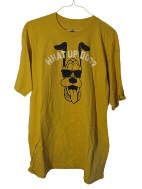 Disney XL Yellow Pluto Tee What Up Dog?